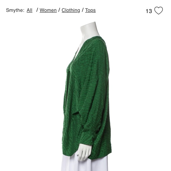 Elegant Green Women's Top - Picture 3 of 3